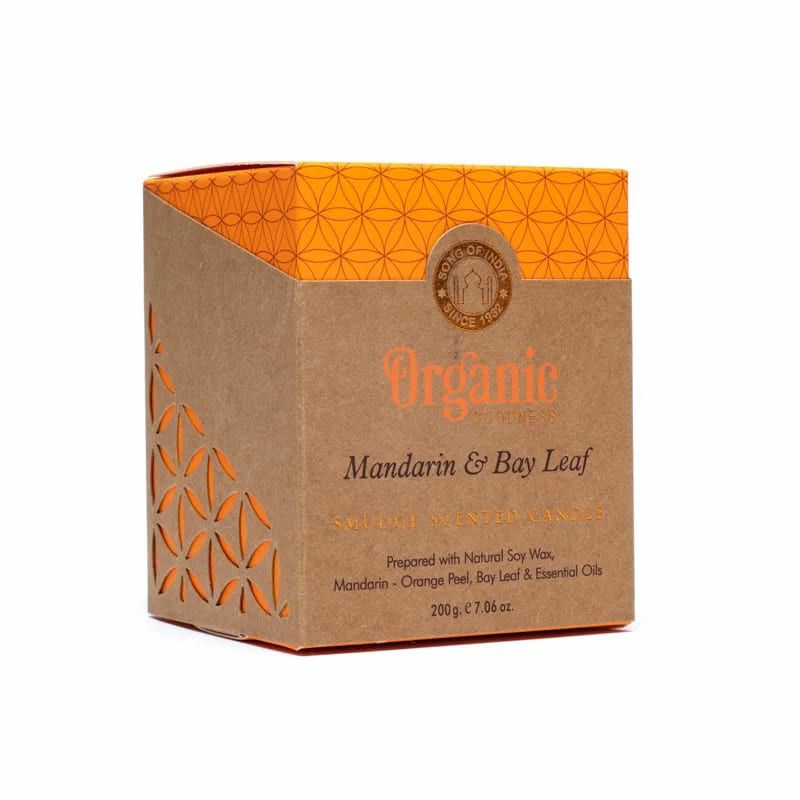 Organic Goodness Duftkerze Mandarine & Lorbeerblatt 