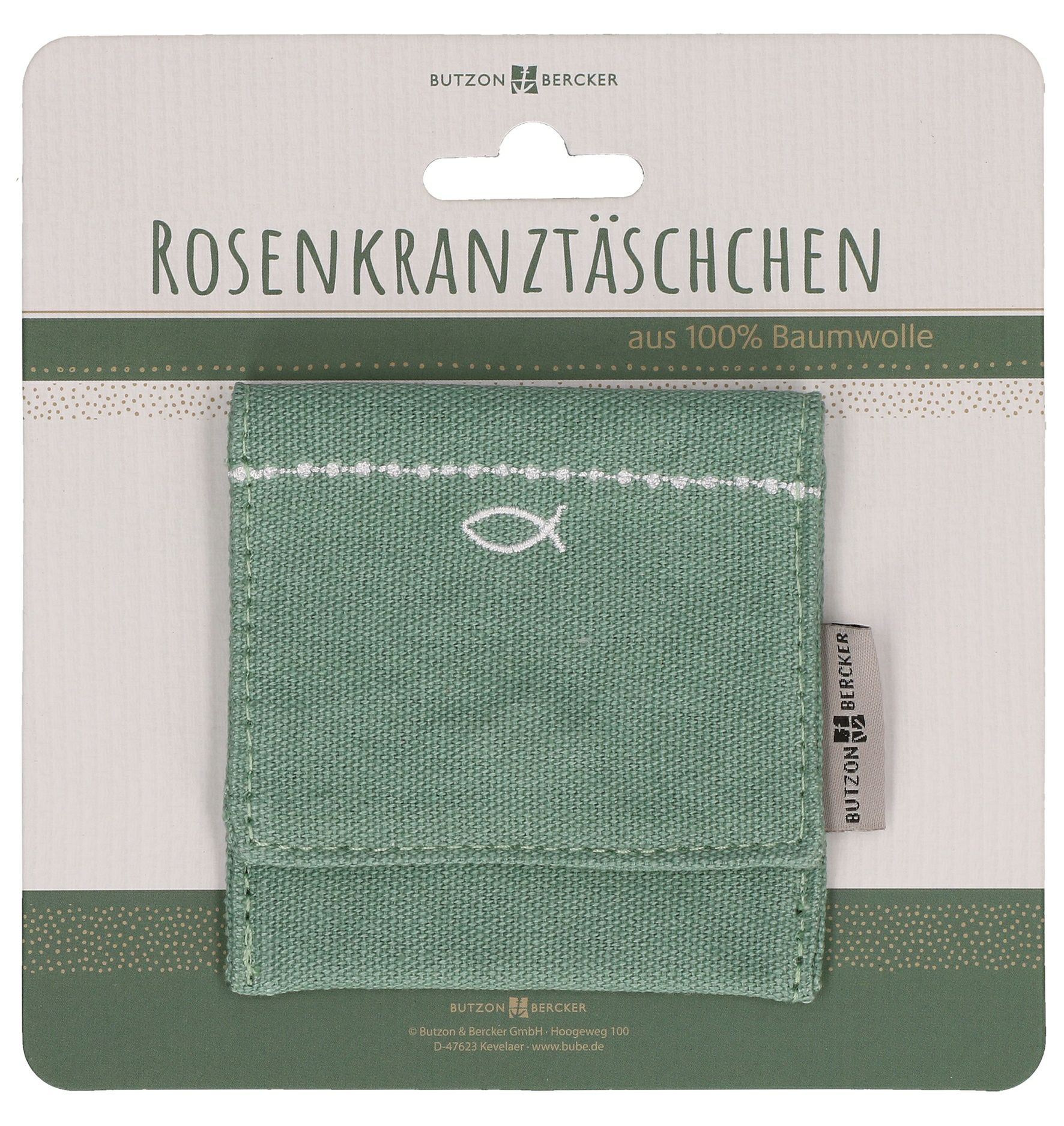 Rosenkranztäschchen  Baumwolle Petrol