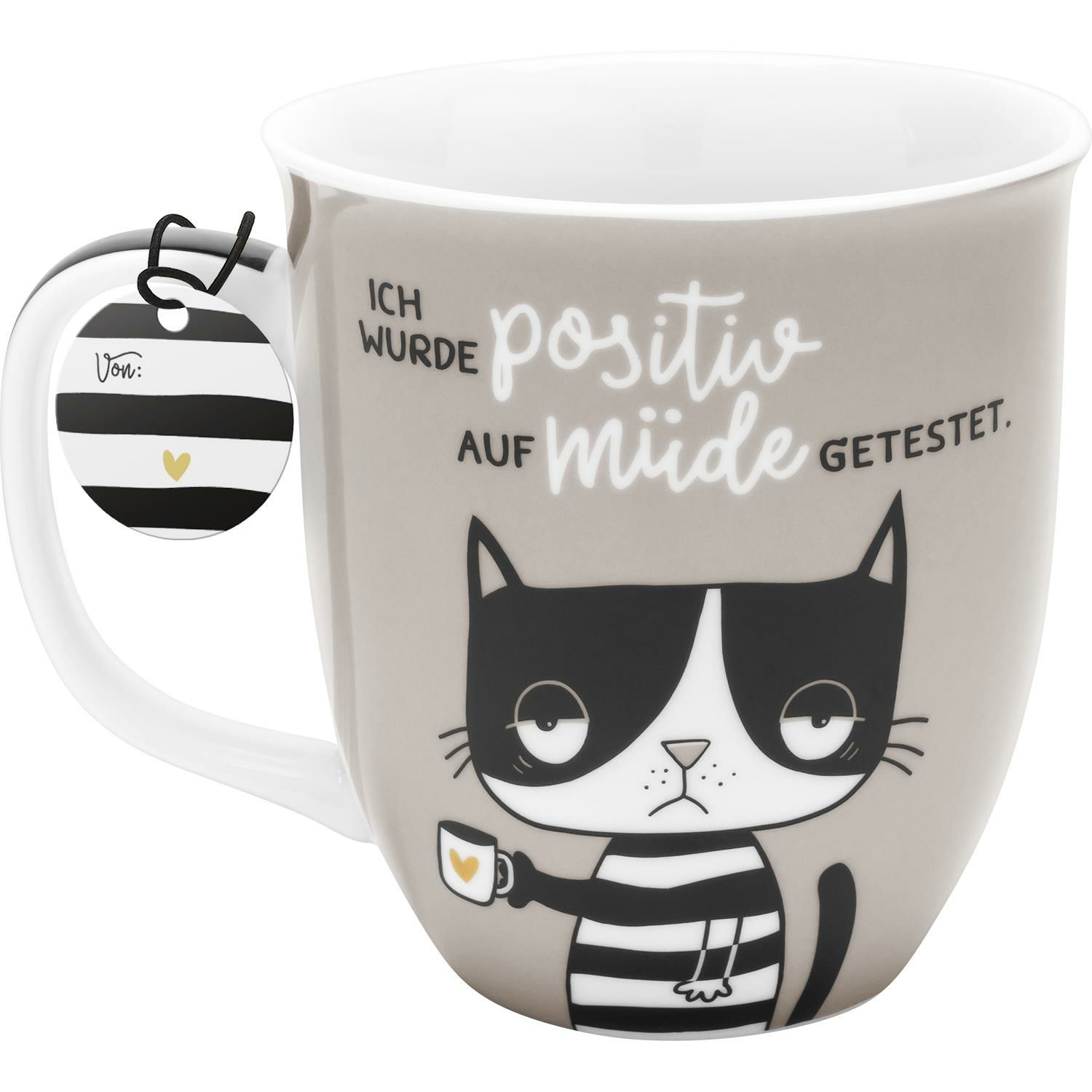 Tasse positiv auf müde getestet