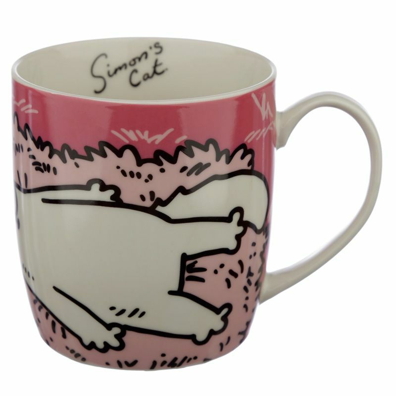 Simon's Cat rosa Tasse