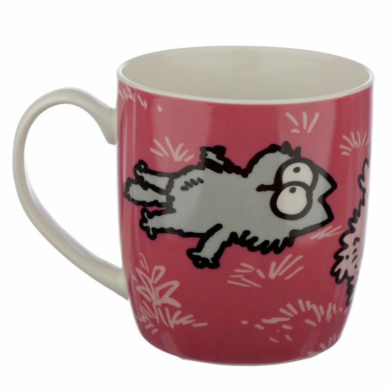 Simon's Cat rosa Tasse