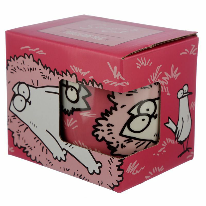 Simon's Cat rosa Tasse