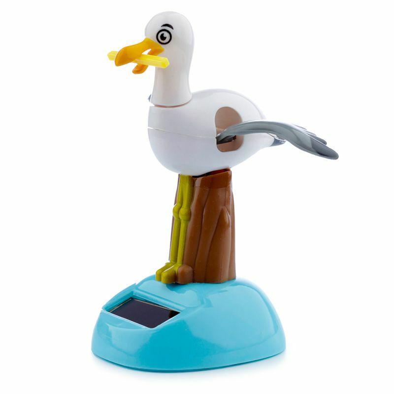 Solar Wackelfigur Möwe mit Pommes