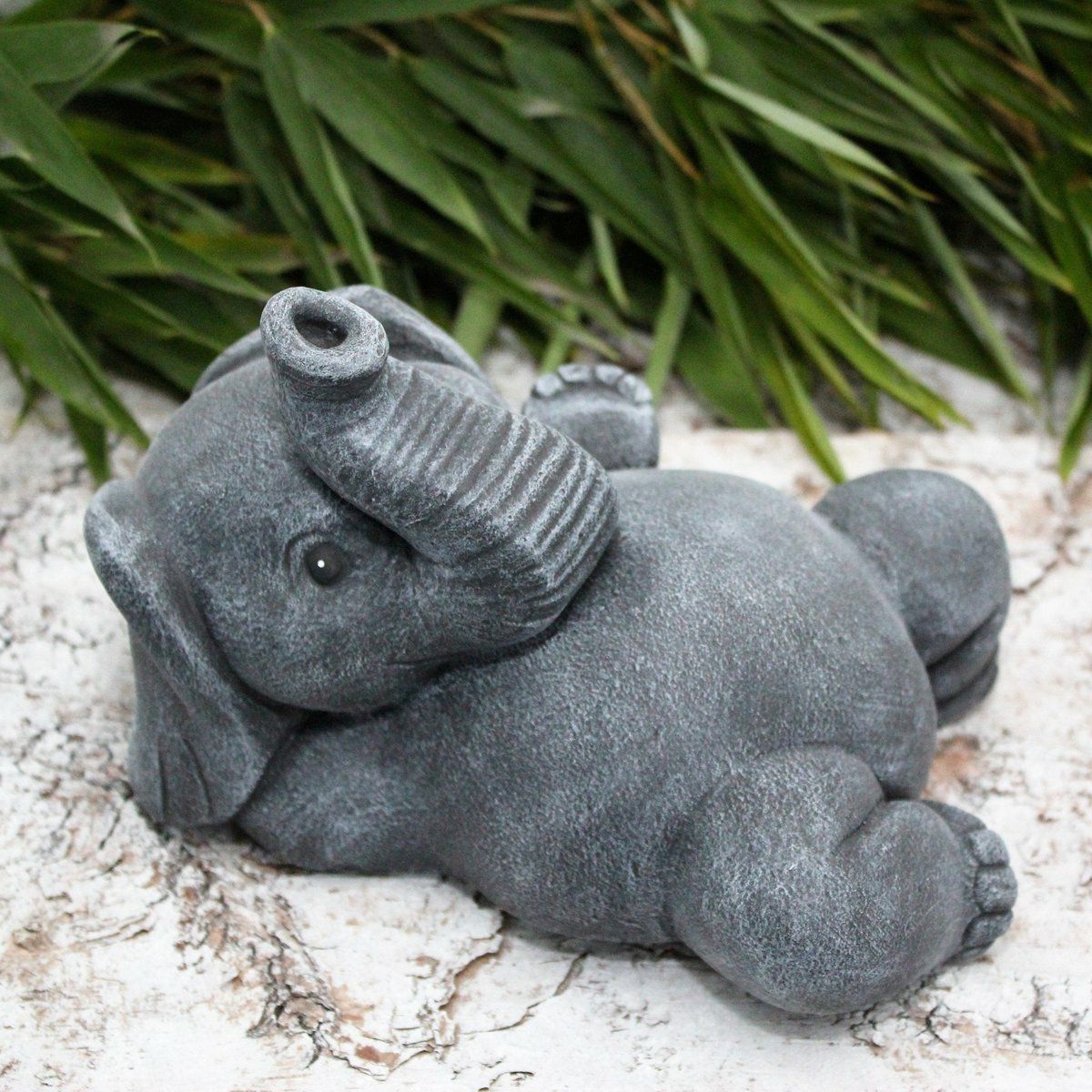 Steinguss Figur Elefant Malia