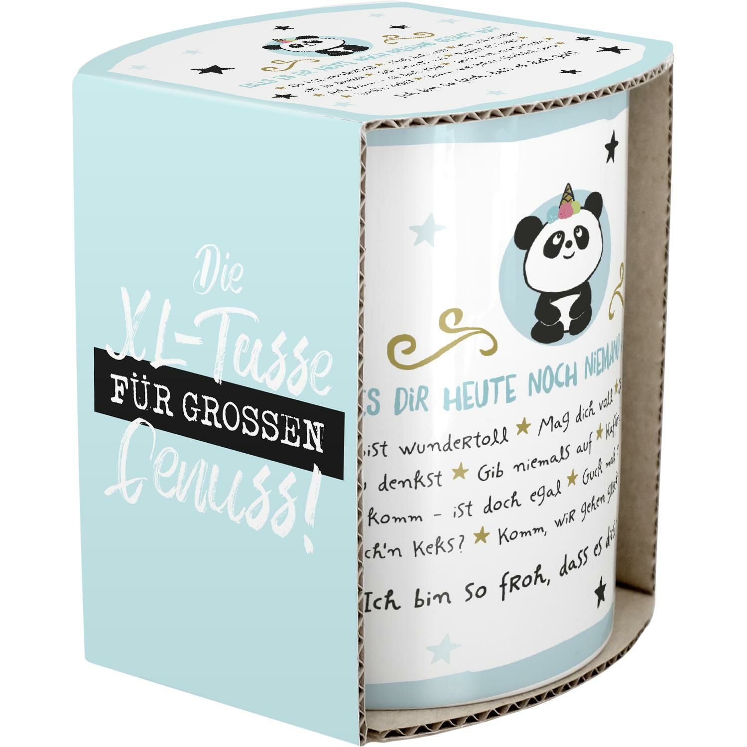 XL-Tasse Panda Ich bin so froh