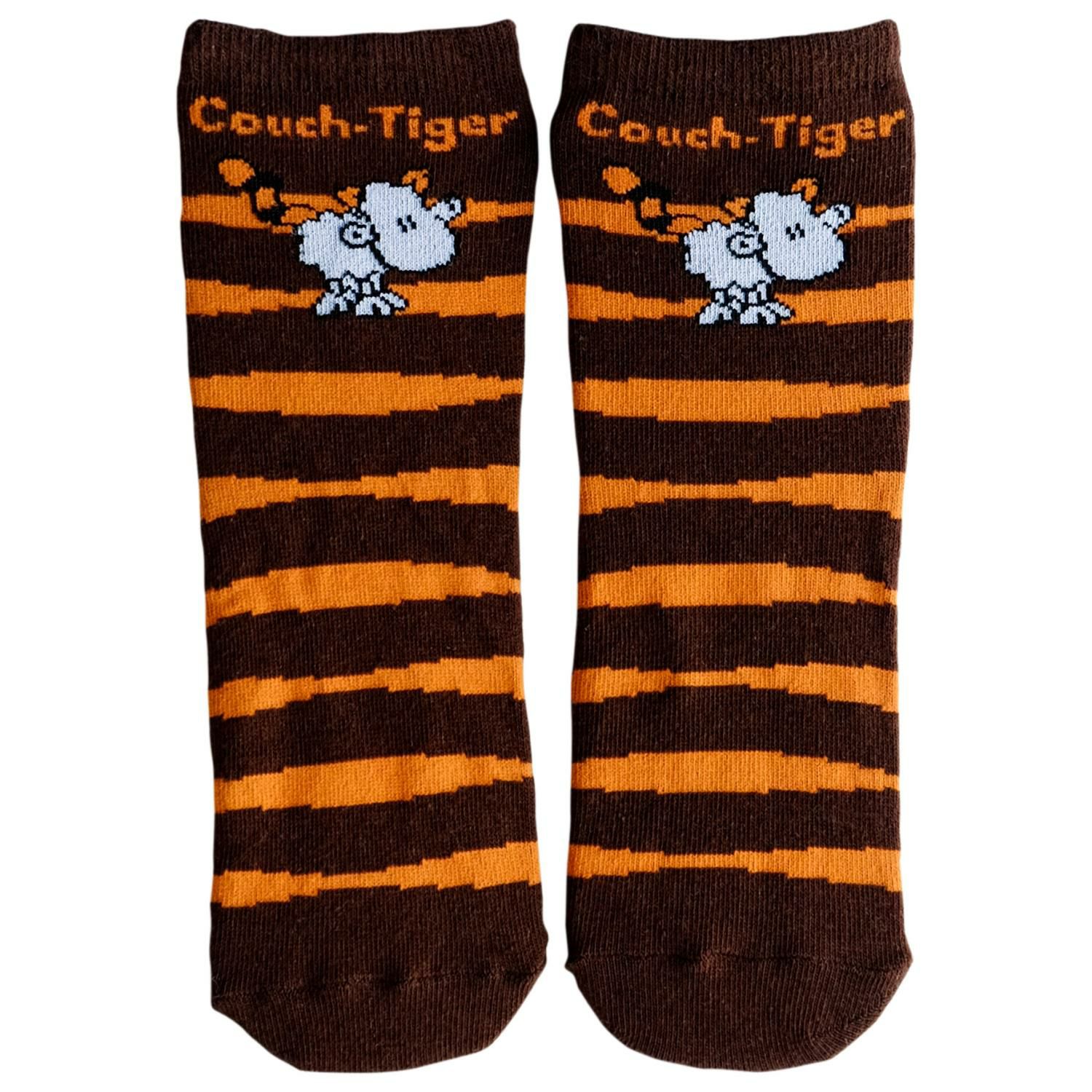 Zaubersocken Couch-Tiger